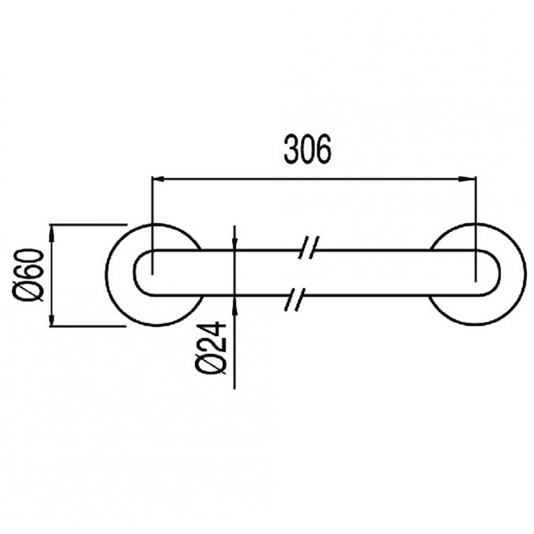 Atbalsta rokturis TRES 306mm, 134184OM