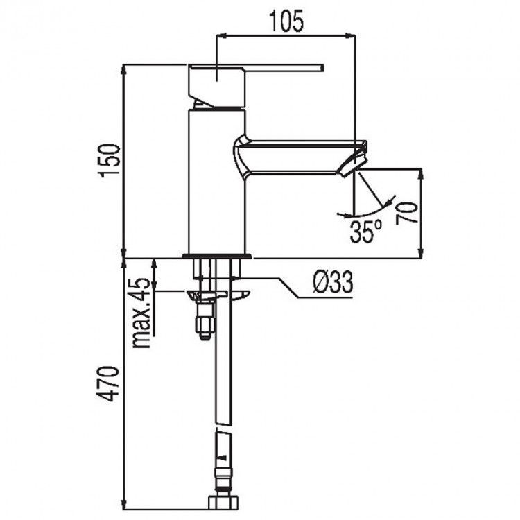 Izlietnes maisītājs LEX-TRES, hroms 181103
