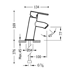 Izlietnes maisītājs LEX-TRES, hroms 181903