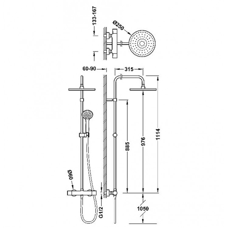 Dušas sistēma BASE-TRES PLUS 21639301