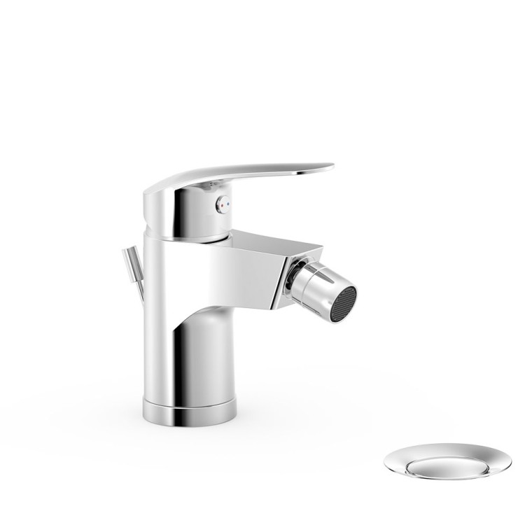 Bidē maisītājs BASE-TRES PLUS ar noteces aizvaru, hroms