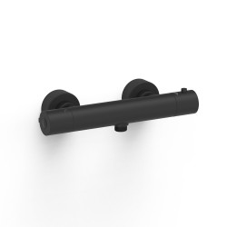 Termostata dušas maisītājs BASE-TRES PLUS, melns 21616401NM