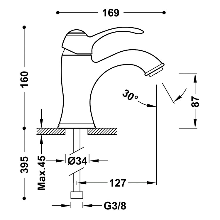 Izlietnes maisītājs CLASIC-TRES, 24210301AC