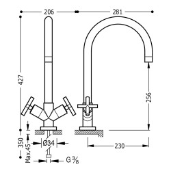 Virtuves izlietnes maisītājs TRES, hroms 163333