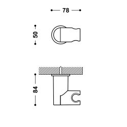 Regulējams dušas klausules turētājs TRES, hroms 29963901