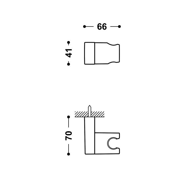 Regulējams dušas klausules turētājs TRES, hroms 29963928