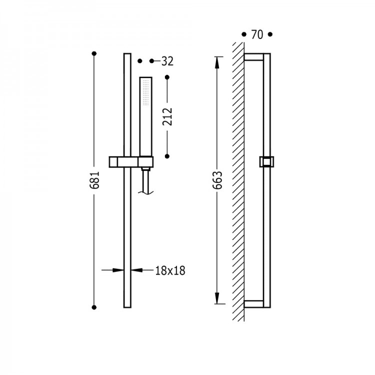 Dušas komplekts TRES, hroms 03433603