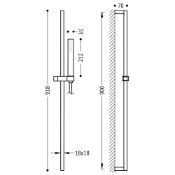 Dušas komplekts TRES, hroms 03433604