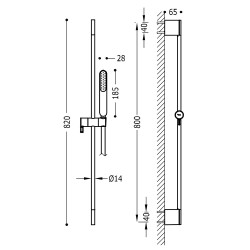 Dušas komplekts TRES, hroms 03433601