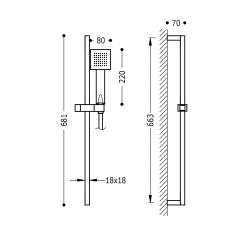 Dušas komplekts TRES, hroms 134512