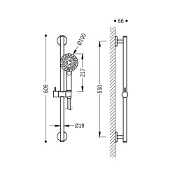 Dušas komplekts TRES, hroms 134628