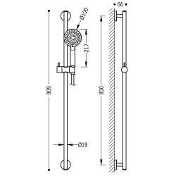 Dušas komplekts TRES, hroms 134629