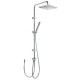 Dušas komplekts TRES ar stacionāro un rokas dušu, 06163506