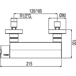 Dušas maisītājs ar dušu LEX-TRES 1/2, hroms 181468
