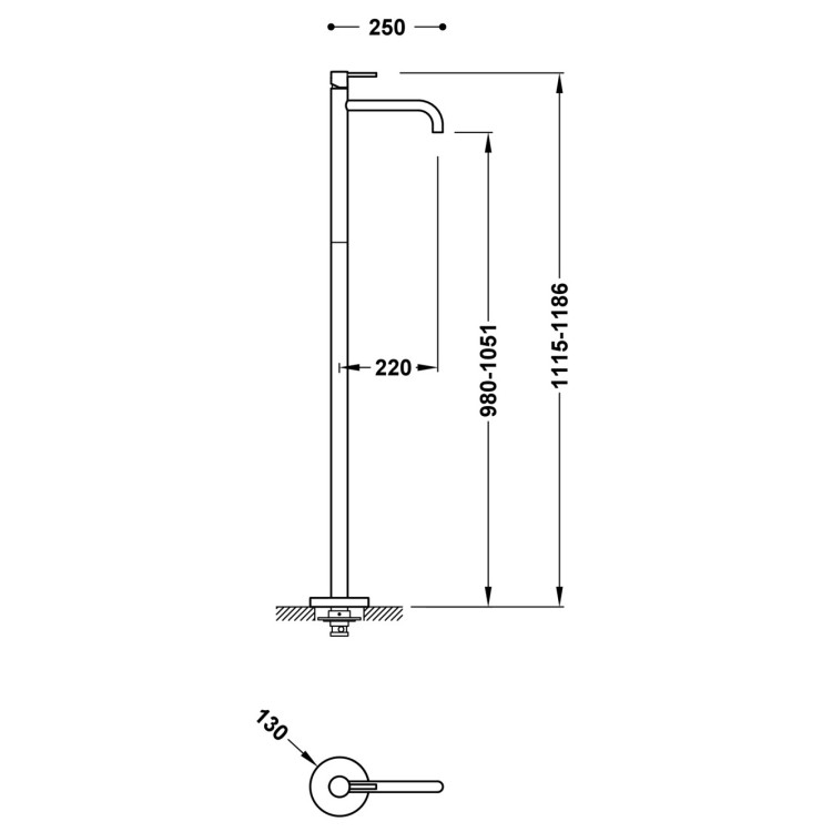 Izlietnes maisītājs STUDY Exclusive TRES, 26285305AC