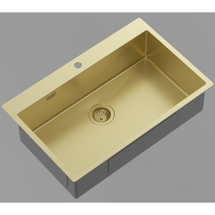 Virtuves izlietne HELIKA TERRA Nerūsējošā tērauda 790x505 mm, zelts