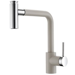 Virtuves izlietnes maisītājs granīta ar izvelkamu izteku Helika DOLUS, silica