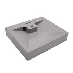 Izlietne virs veļas mašīnas Turtl LOCUS 60x52 cm, argent