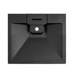 Izlietne virs veļas mašīnas Turtl LOCUS 60x52 cm, black metallic