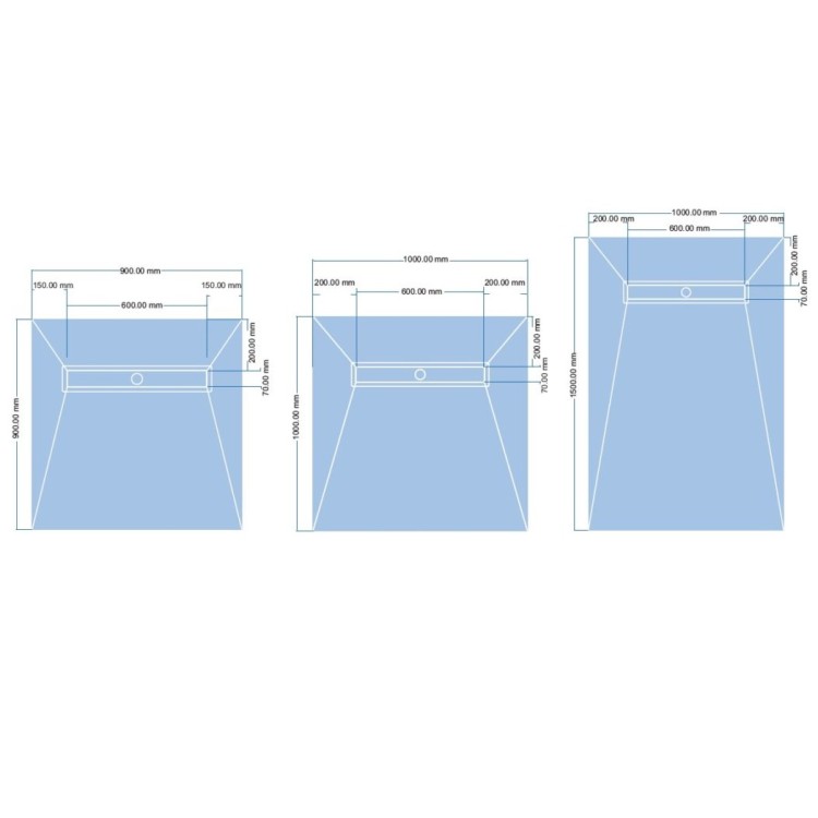 Dušas pamatne Tycroc ar lineāro noteces trapu 150x100cm