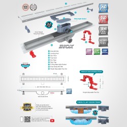 Dušas kanāls Valtemo Aqualine Base 600mm, VLD-600320