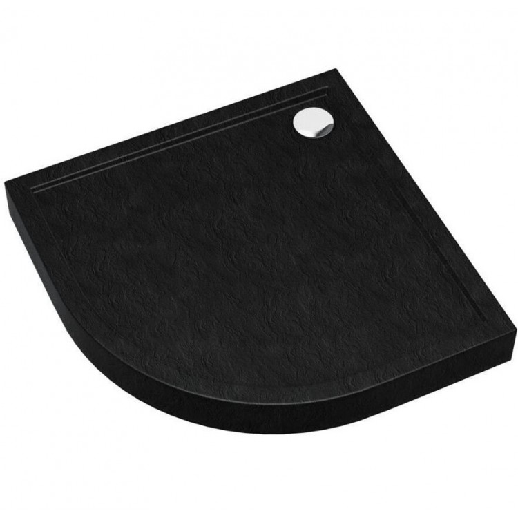 Dušas paliktnis pusapaļš Vento Black 90x90cm, 44206