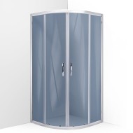 Dušas stūris pusapaļš Vento Tivoli 80x80cm, tonēts stikls 44220
