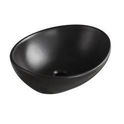 Vannas istabas uzliekamā izlietne Vento Alma 39x33cm, melna matēta