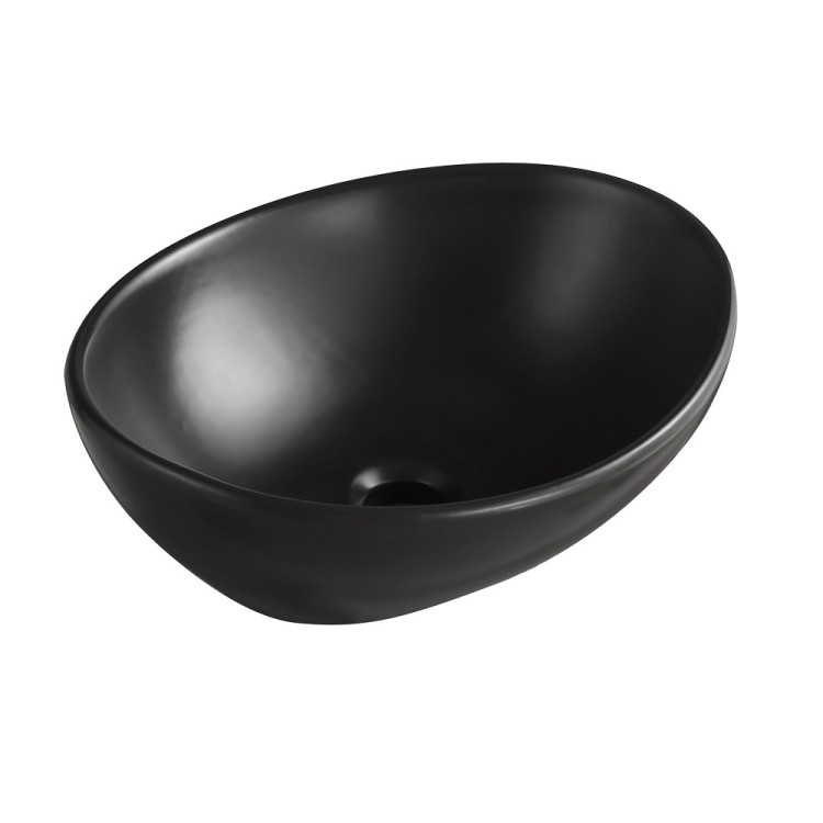 Vannas istabas uzliekamā izlietne Vento Alma 39x33cm, melna matēta