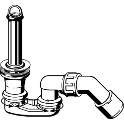 Dušas sifons ar pārplūdi VIEGA Varioplex, 40/50x70x120