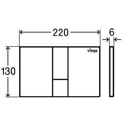 Noskalošanas taustiņš Viega Visign for Style 24 Prevista, melna 773304