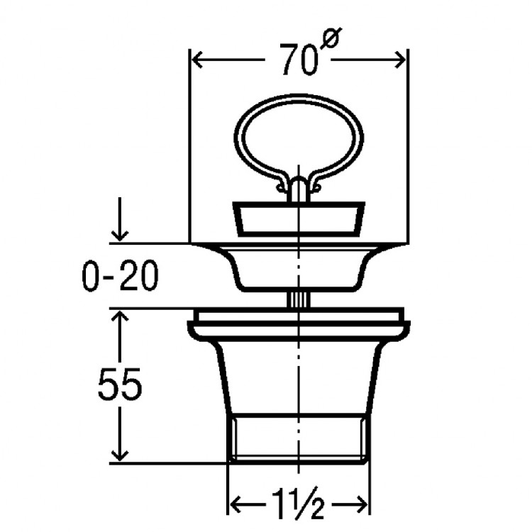Virtuves izlietnes izplūde Viega 1 1/2x70 mm