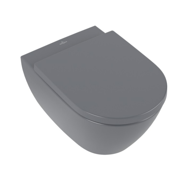 Tualetes pods piekaramais Villeroy&Boch Subway 2.0 ar Soft Close vāku, grafīts
