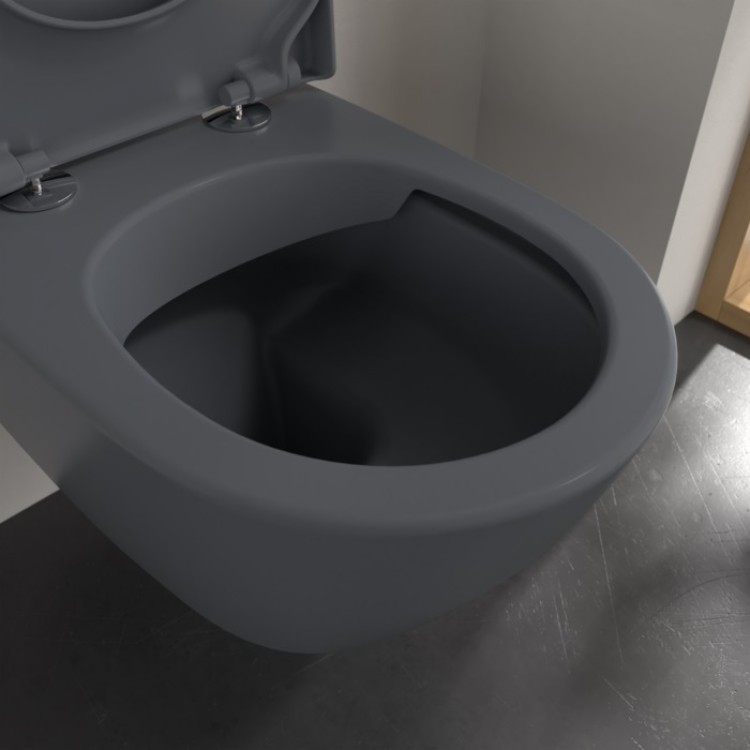 Tualetes pods piekaramais Villeroy&Boch Subway 2.0 ar Soft Close vāku, grafīts