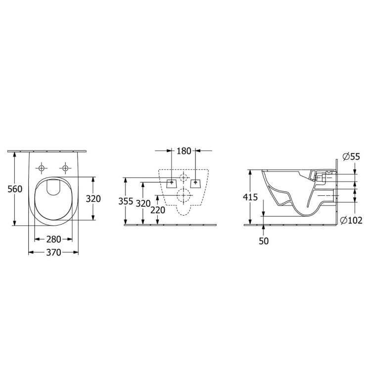 Tualetes pods piekaramais Villeroy&Boch Subway 2.0 ar Soft Close vāku, grafīts