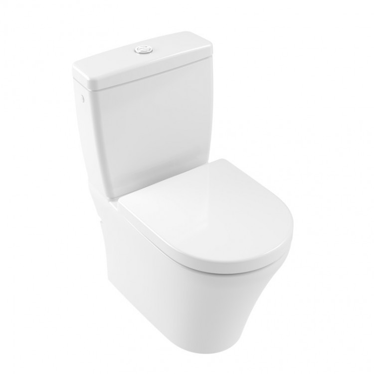 Tualetes pods Villeroy&Boch O.Novo Compact Rimless poda ar Soft Close vāku, 4625H201