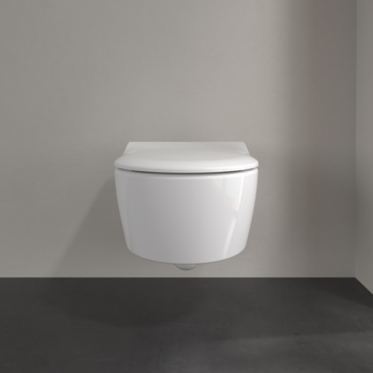 Tualetes pods piekaramais Villeroy&Boch Avento Direct Flush ar Soft Close vāku, Ceramic Plus