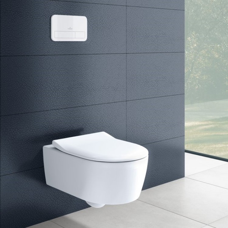 Tualetes pods piekaramais Villeroy&Boch Avento Direct Flush ar Soft Close vāku, Ceramic Plus