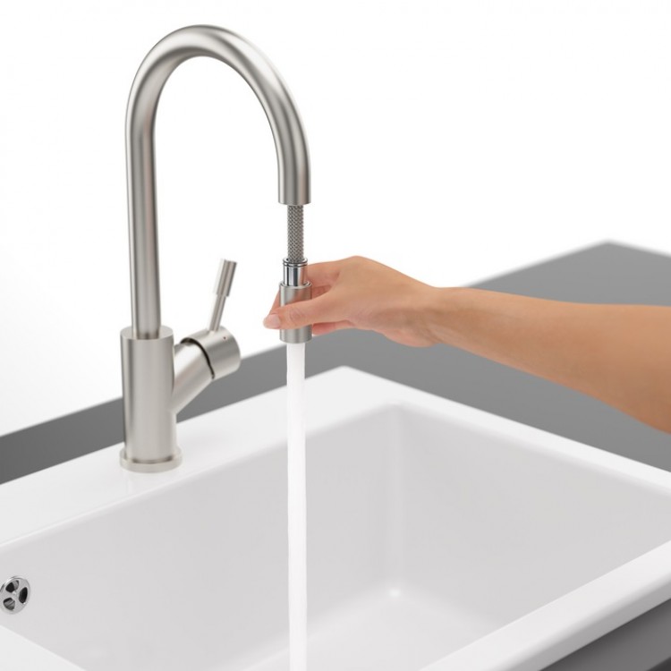 Virtuves izlietnes maisītājs ar izvelkamu izteku Villeroy&Boch Umbrella Flex, 925400LC