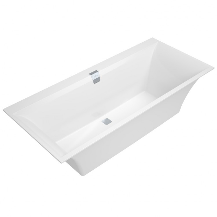 Taisnstūra vanna Villeroy & Boch Squaro Edge 12 Duo 170x75 cm, ar kājām un sifonu