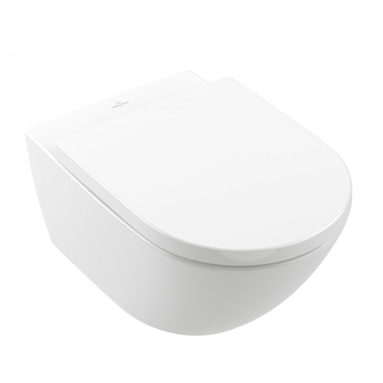 Tualetes pods piekaramais Villeroy&Boch Subway 3.0 Rimless TwistFlush ar Soft Close vāku, 4670TS01