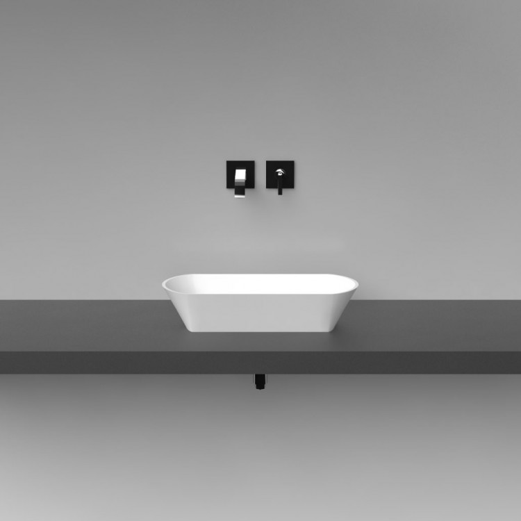 Vannas istabas uzliekamā izlietne Vispool P 3 55x25 cm, balta