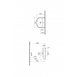 Vannas istabas izlietne Vitra Zentrum 550 mm, 7277-003-0001
