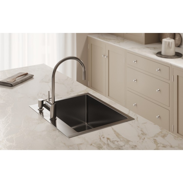 Virtuves izlietne Wisent 50x44cm ar dozatoru, W35044