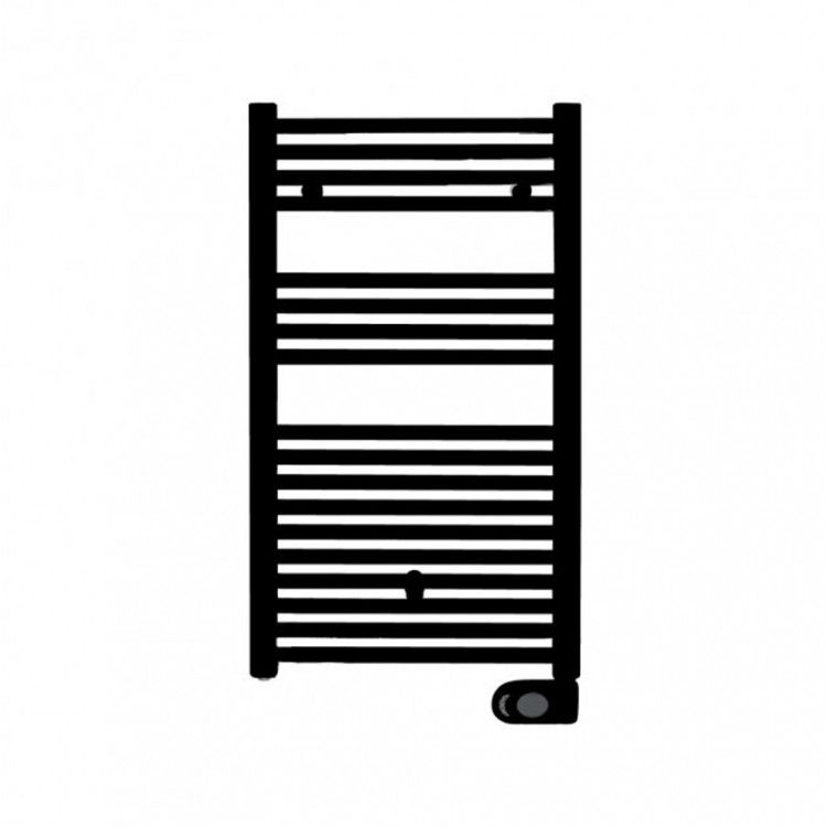 Elektriskais dvieļu žāvētājs Zehnder Aura 500x906 mm 500W, melns matēts