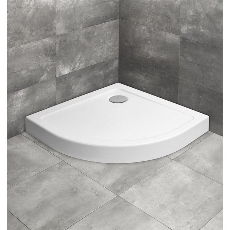 Dušas paliktnis pusapaļš Radaway Doros A Compact 90x90, balts