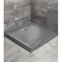Dušas paliktnis kvadrātveida Radaway DOROS C Compact 100x100cm, antracīts akmens