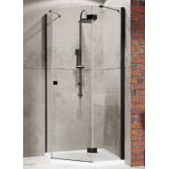 Dušas stūris piecstūru Radaway Essenza New Black PTJ 80x80 cm