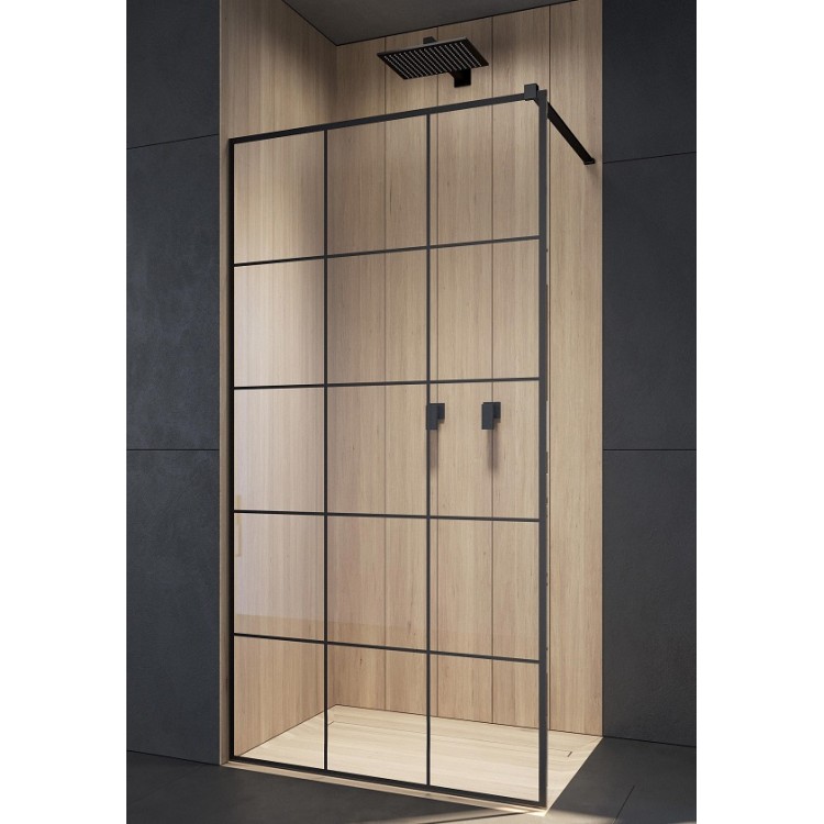 Dušas siena Radaway Modo New Black II Factory 155x200cm