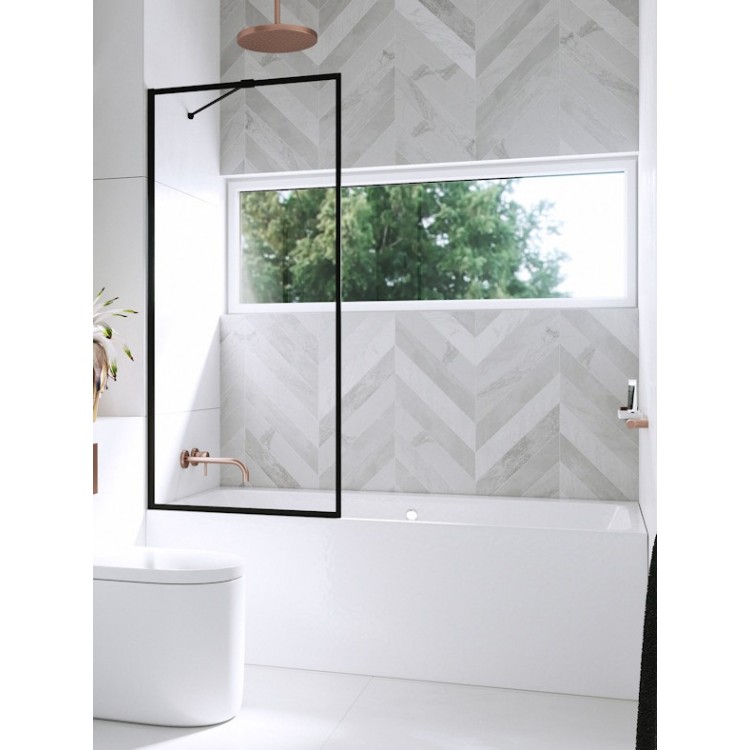 Vannas sieniņa Radaway Modo New Black PNJ Frame 90 cm